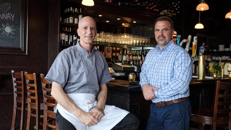 Chef-partner Steven Guasco and co-owner Louis Corcione at the bar of Steven's Pasta...