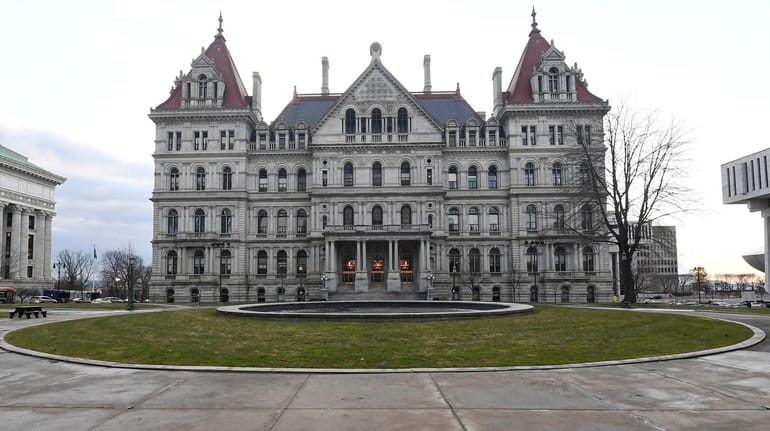 The New York state Capitol building. Local and state governments...