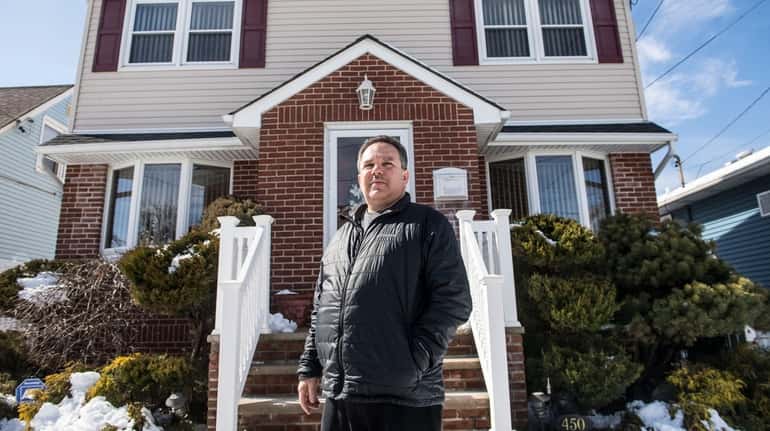 Pat Nicolosi, shown outside his home in Elmont on March...