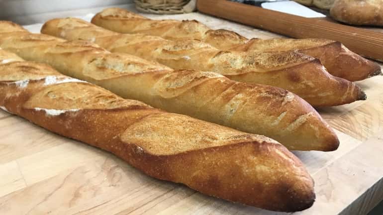 Baguettes are among the artisanal breads baked at Blacksmith's Breads...