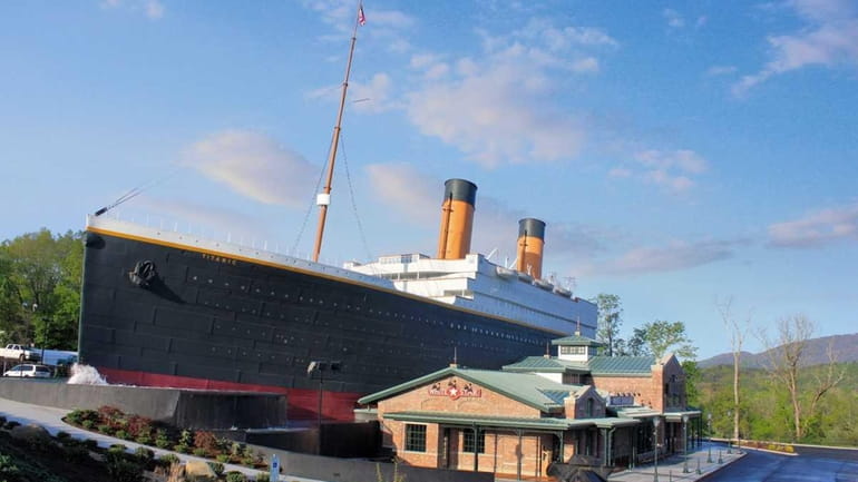 The exterior of a half-scale replica of the Titanic cruise...