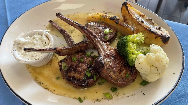 Grilled lamb chops at Blue Waters Mediterranean Cuisine, a new...