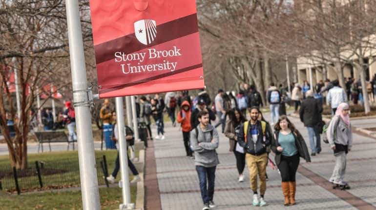 The Stony Brook University campus on  March 1.