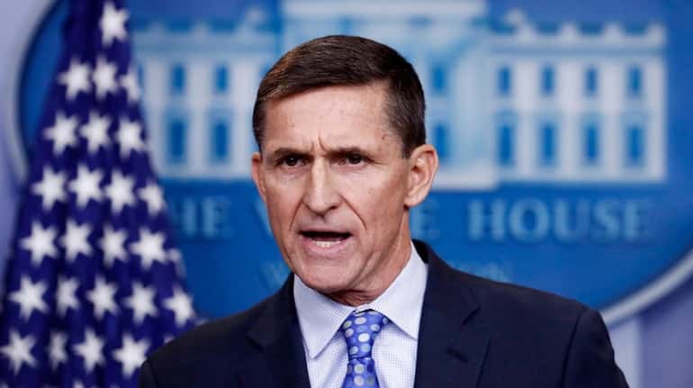 Former national security adviser Michael Flynn at the White House...