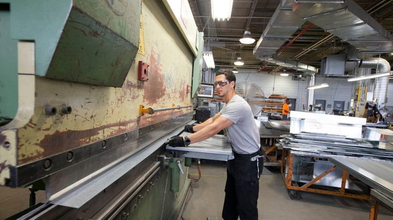 Joe Alvarez at Delta Sheet Metal Corp., which fabricates duct...