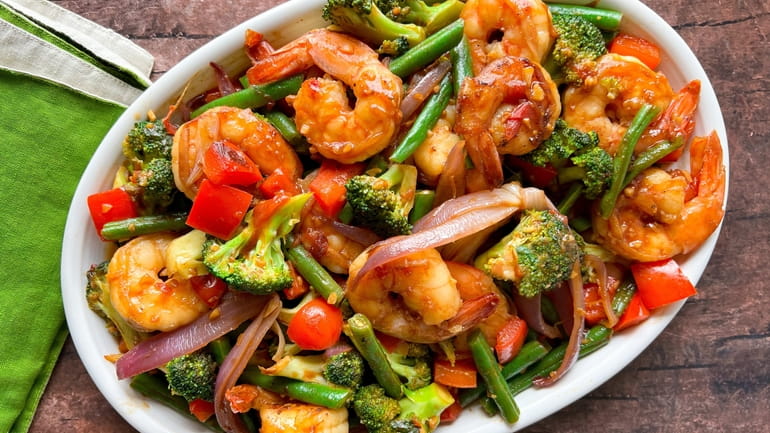 Shrimp and Vegetables with an Asian-inspired sauce (January 2023)