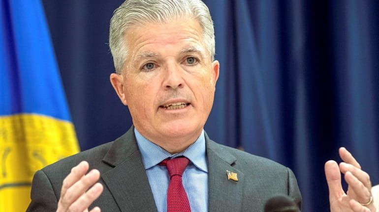 Suffolk County executive Steve Bellone provides an update on the county’s...