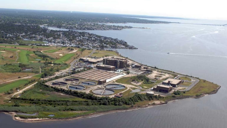A July 2008 aerial view of the Bergen Point Sewage...