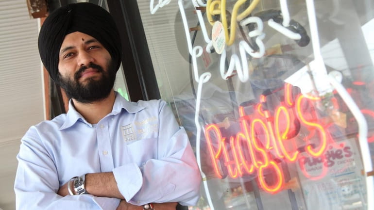 Aman Singh owns a Pudgie's restaurant on Montauk Highway in...