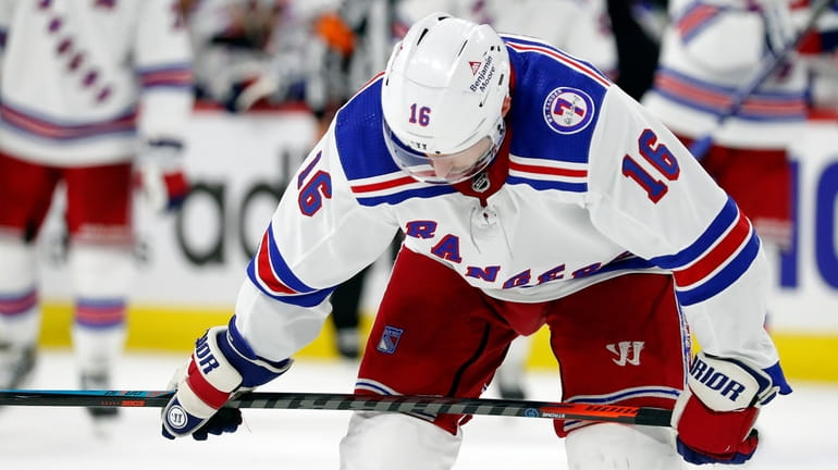 The Rangers' Ryan Strome skates during the third period of Game...