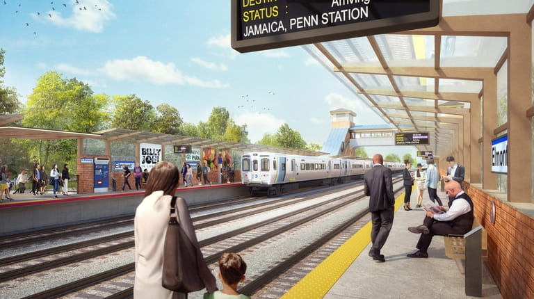 Rendering of the platform view of the new train station...