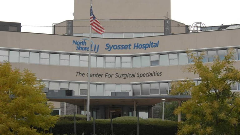 An exterior view of the North Shore LIJ Syosset Hospital...