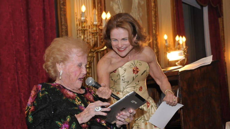 Tovah Feldshuh and her mom, Lily, at Lily's 103rd birthday...
