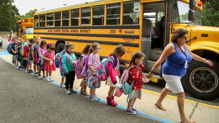 On the Middle Country school district's first day of the...