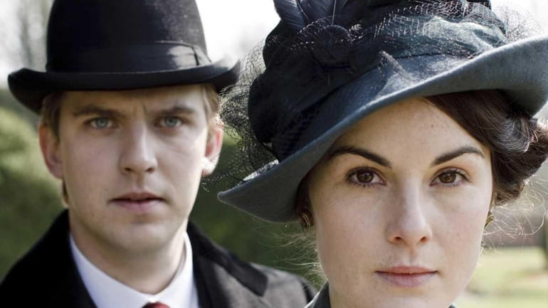 Dan Stevens and Michelle Dockery star in "Downton Abbey" on...