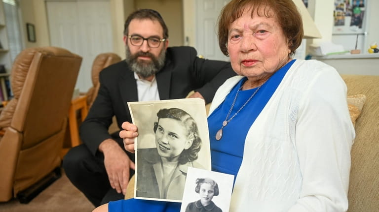 Holocaust survivor Edith Gross at her Oakdale home on Thursday. She...