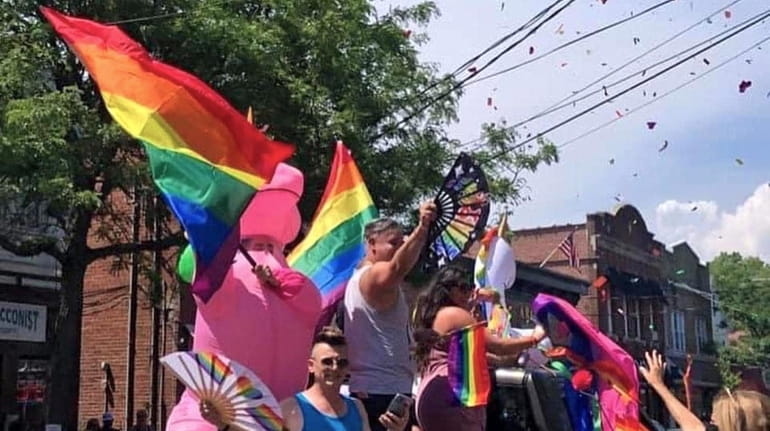 The Babylon Village Pride Parade, pictured here in 2020, returns...