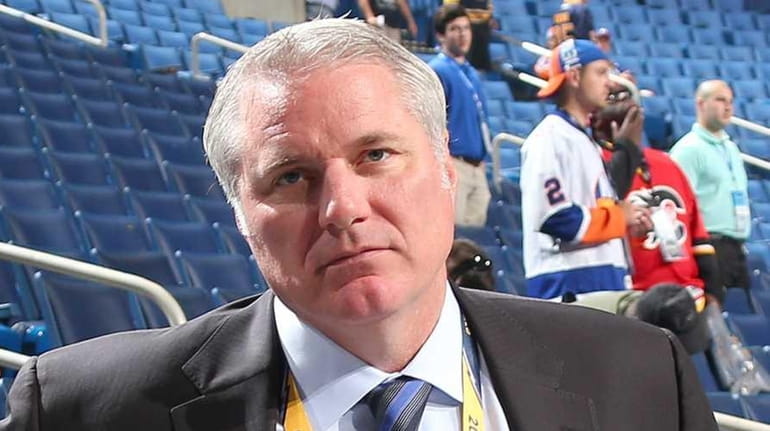 New York Islanders General Manager Garth Snow is pictured during...