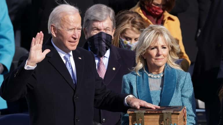 Joe Biden is sworn in as the 46th president of...