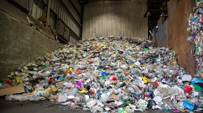 Plastics at the Brookhaven recycling facility in Brookhaven in November...