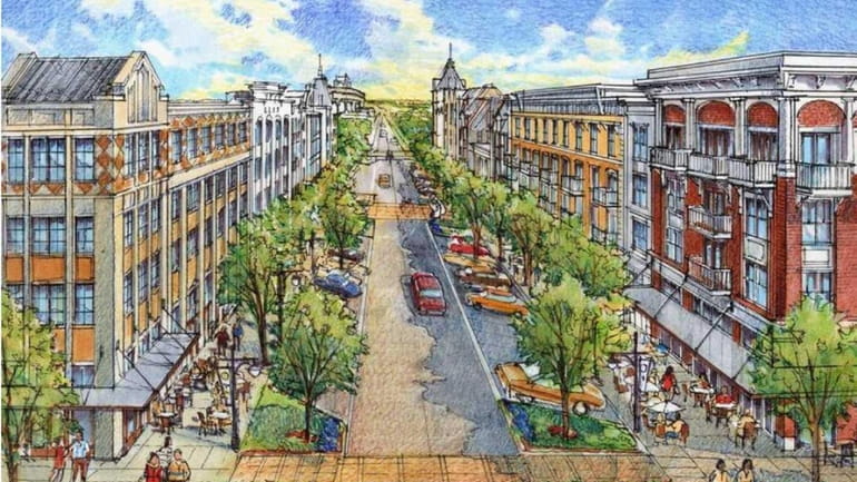 An artist's rendering of the proposed development on North Main...
