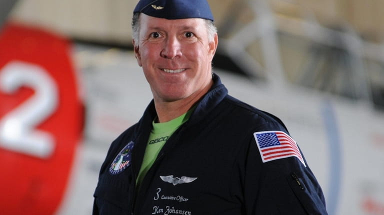 Ken Johansen, 52, first flew with the Skytypers at the...