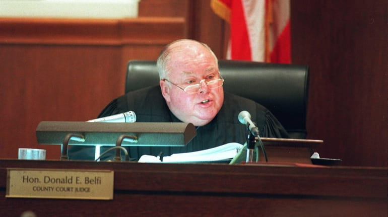 Former Nassau County Court Judge Donald E. Belfi, seen in...