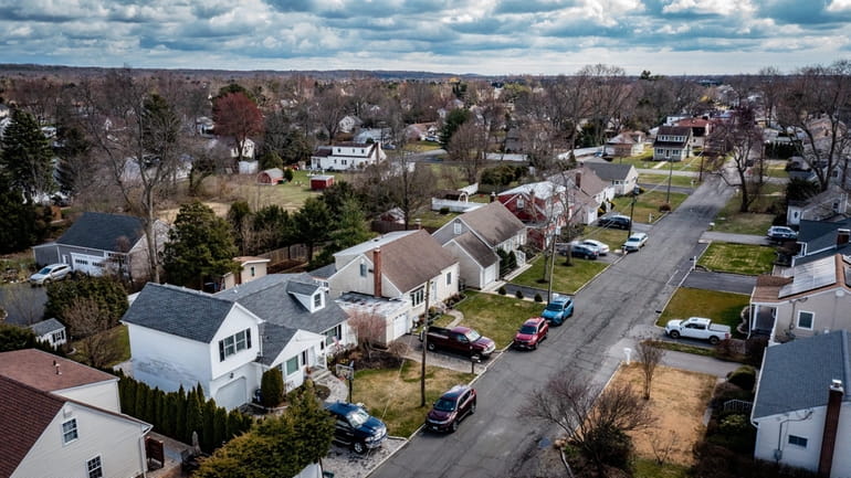 This aerial image shows the community of Melville on Tuesday,...