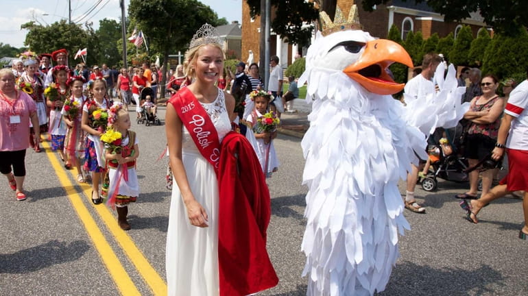 Miss Polish Town USA Claudia Zacharewicz parades down Pulaski Street...