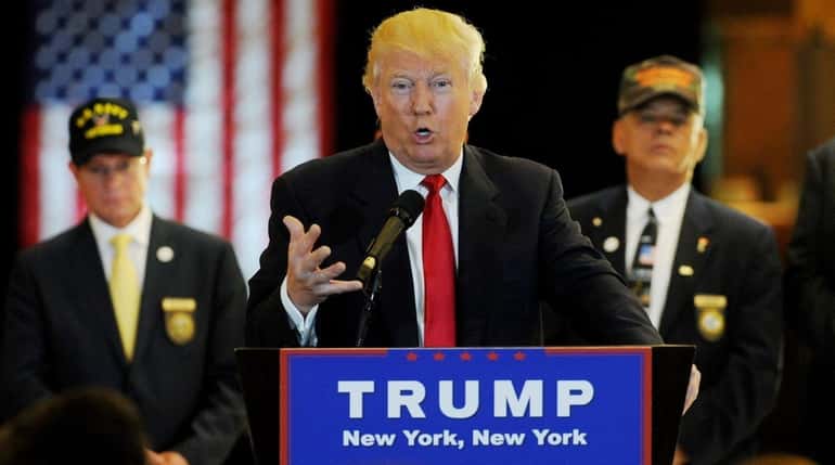 Donald Trump holds a news conference at Trump Tower in...