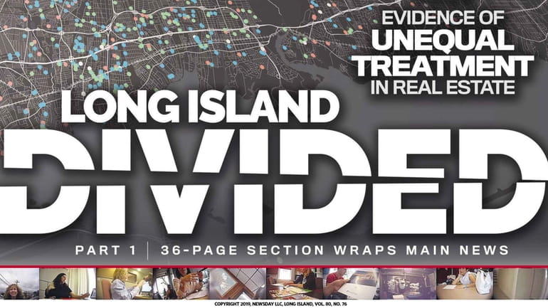 Newsday's Nov. 17, 2019 front page highlighted its publication of Long Island...