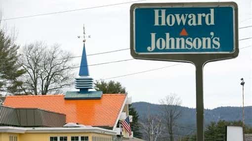 Customers walk into Howard Johnson's Restaurant in Lake George, N.Y.,...