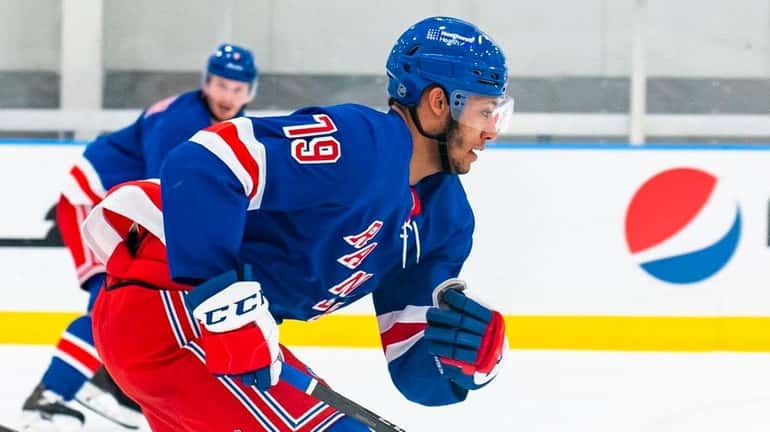 K'Andre Miller during Rangers training camp at the MSG Training...