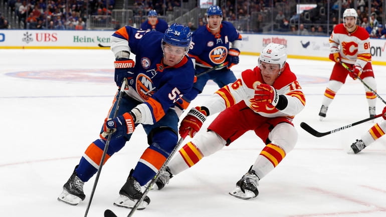 Casey Cizikas of the New York Islanders skates with the...