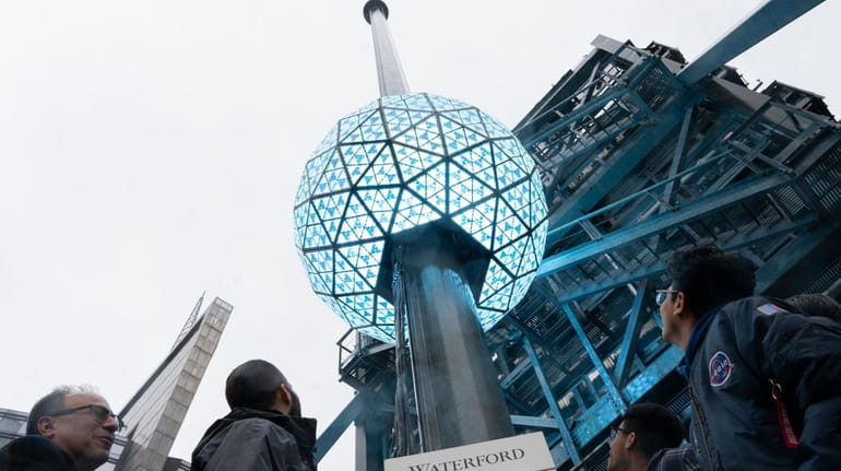 The Times Square New Year's Eve Ball is tested in...