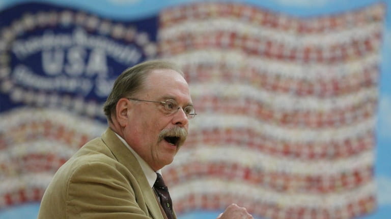 James Foote portrays President Theodore Roosevelt during a celebration of Teddy Roosevelt’s...