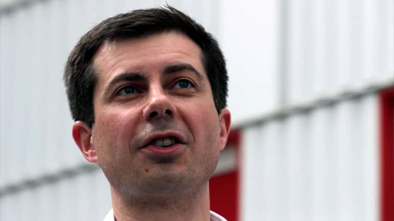 Democratic presidential candidate South Bend Mayor Pete Buttigieg during a...