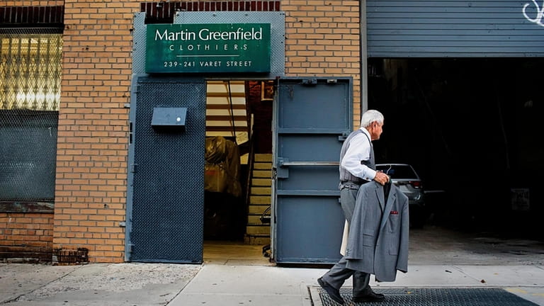Mr. Greenfield leaves his Brooklyn factory in 2012. 