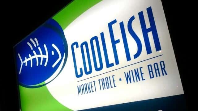 One of the signs leading to CoolFish restaurant in Syosset.