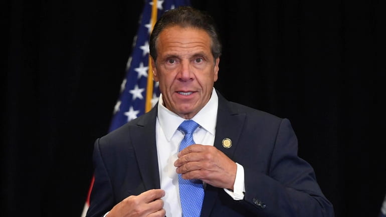 Andrew M. Cuomo at a July 2021 news conference, when...