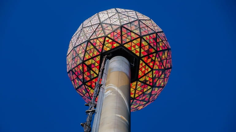The New Year's Eve Ball atop One Times Square is...