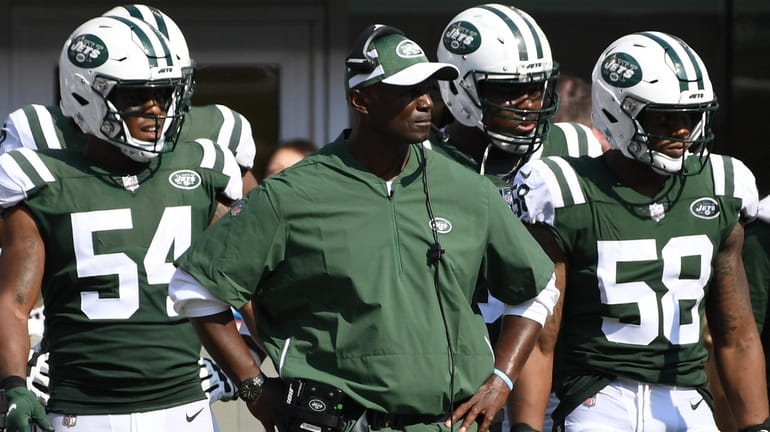 Jets coach Todd Bowles looks on from the sideline during...