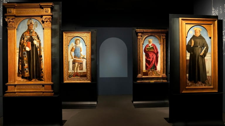 A view of the Italian artist Piero della Francesca's paintings...