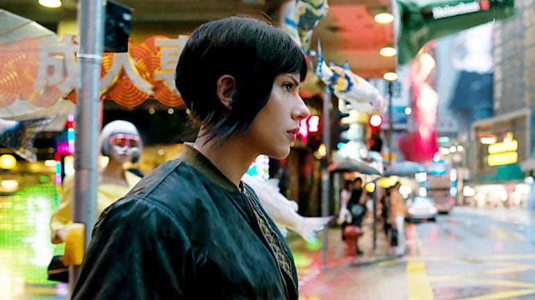 Scarlett Johansson plays The Major in "Ghost in the Shell,"...