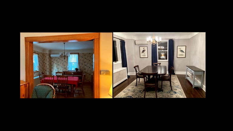 The dining room at the Floral Park home of Mary...