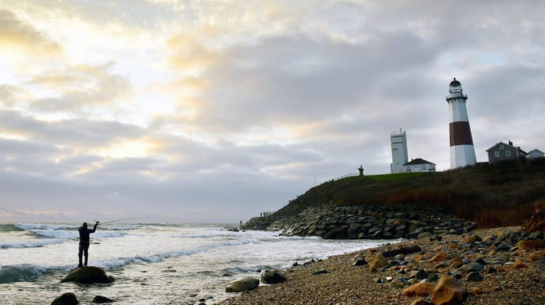 A plan announced Tuesday would bolster the Montauk Lighthouse, seen...