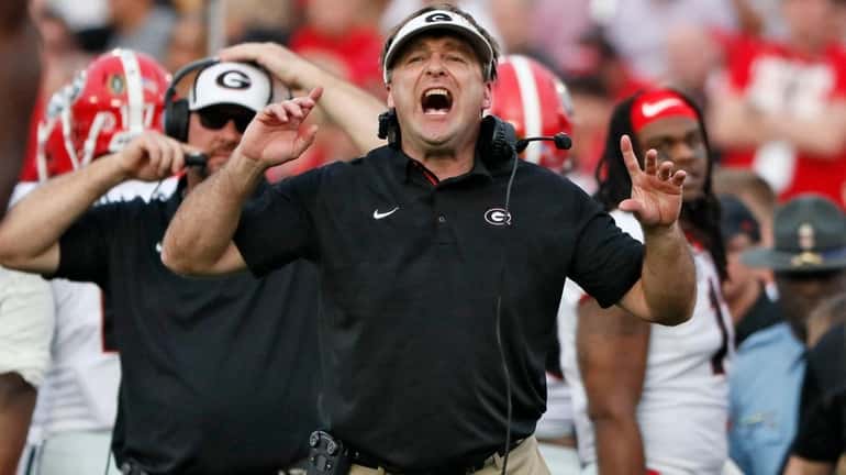 Georgia coach Kirby Smart will try to defeat his mentor,...