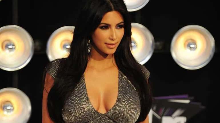 This file photo shows celebrity personality Kim Kardashian as she...