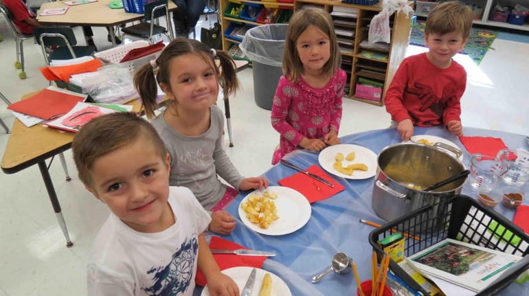 In Centerport, kindergartners at Washington Drive Primary School created homemade...