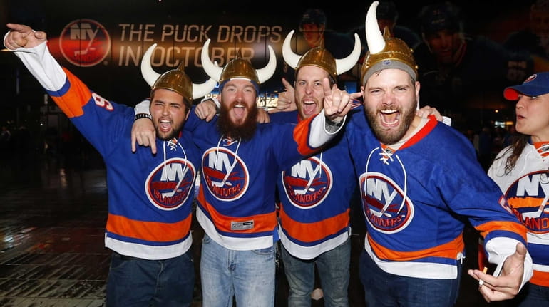 Fans arrive for a a game between the New York...